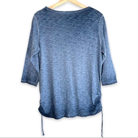 Cecil 100% Cotton Burnout V Neck Side Tie Top - Picture 6 of 8